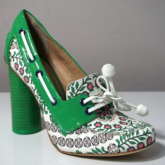 Tory Burch Garden Party Fisher 110mm Loafer Pump Size 7.5 - Picture 4 of 10